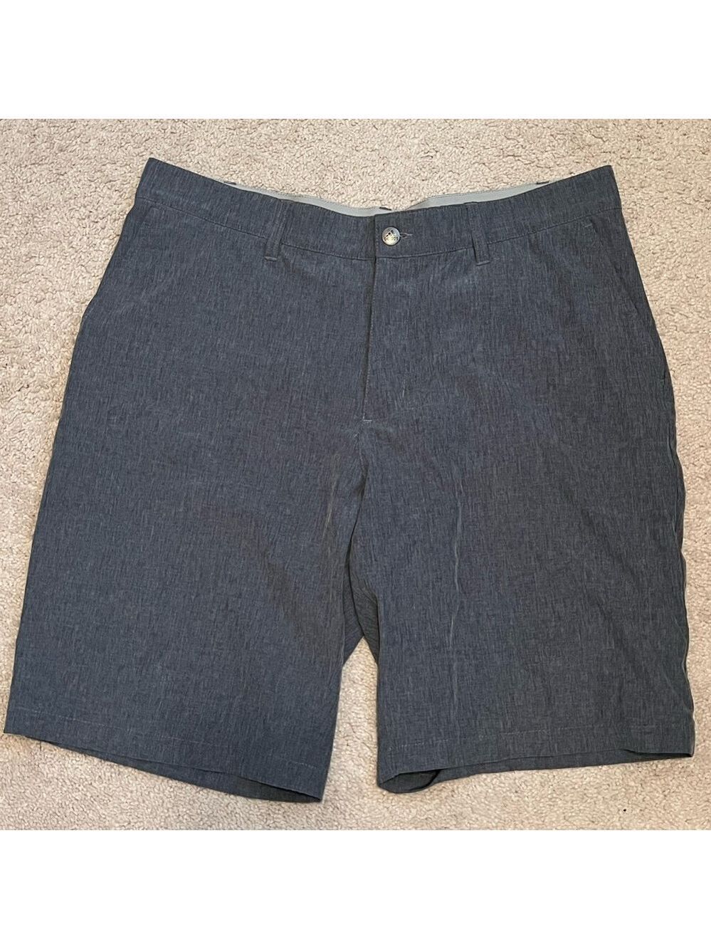 Adidas Men's Charcoal Flat Front Shorts NWOT